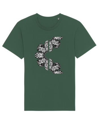 Petale abstracte Bottle Green