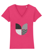 Geometrice Tricou mânecă scurtă guler V Damă Evoker