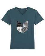 Geometrice Tricou mânecă scurtă guler V Bărbat Presenter