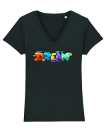 Dream Tricou mânecă scurtă guler V Damă Evoker