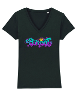 Street King Tricou mânecă scurtă guler V Damă Evoker