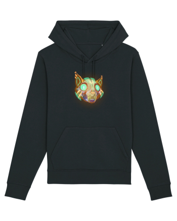 Skull Neon Cat Black