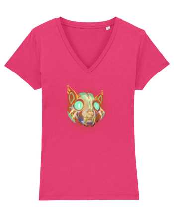 Skull Neon Cat Raspberry