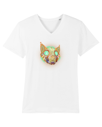 Skull Neon Cat White