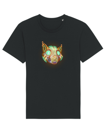 Skull Neon Cat Black