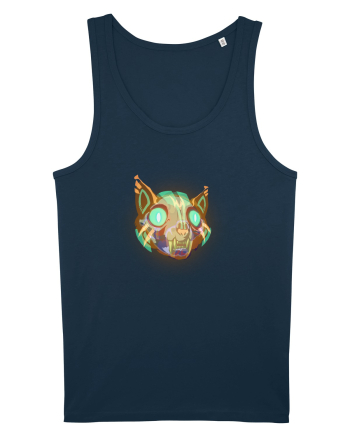 Skull Neon Cat Navy