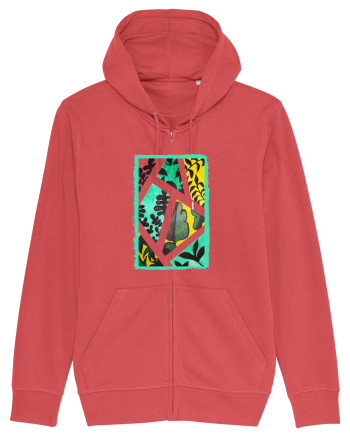Tablou Abstract cu frunze Carmine Red