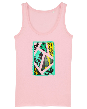Tablou Abstract cu frunze Cotton Pink