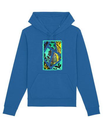 Tablou Abstract cu frunze Royal Blue