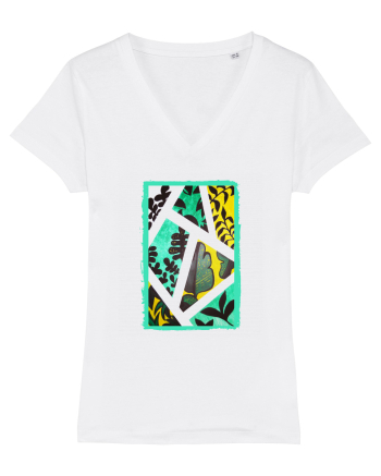 Tablou Abstract cu frunze White