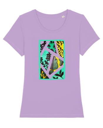 Tablou Abstract cu frunze Lavender Dawn
