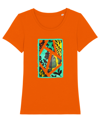 Tablou Abstract cu frunze Bright Orange