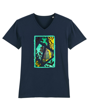 Tablou Abstract cu frunze French Navy