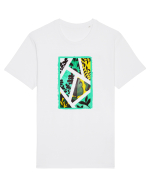 Tablou Abstract cu frunze Tricou mânecă scurtă Unisex Rocker