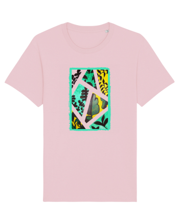 Tablou Abstract cu frunze Cotton Pink