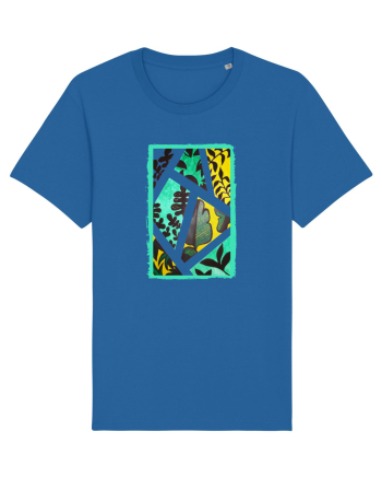 Tablou Abstract cu frunze Royal Blue