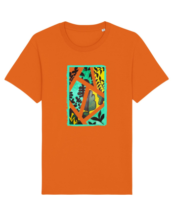 Tablou Abstract cu frunze Bright Orange