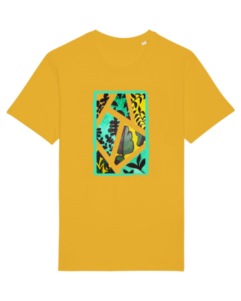 Tablou Abstract cu frunze Spectra Yellow