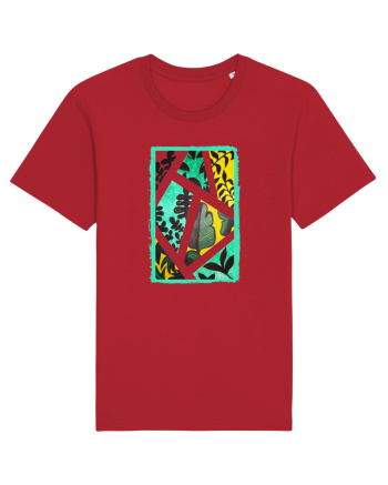 Tablou Abstract cu frunze Red