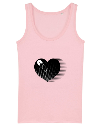 Inima neagra Cotton Pink