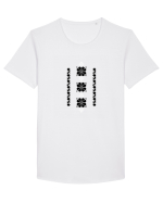 Motiv Traditional vertical Tricou mânecă scurtă guler larg Bărbat Skater