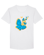 Fluturasi! Tricou mânecă scurtă guler larg Bărbat Skater