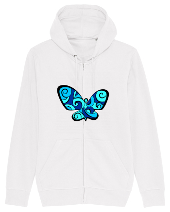 Fluture albastru White