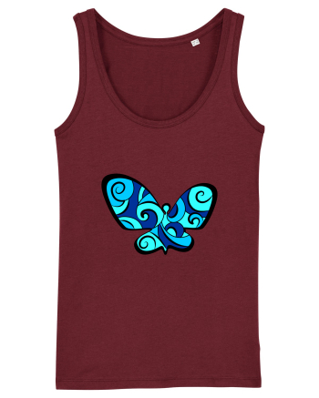 Fluture albastru Burgundy