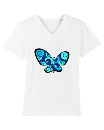 Fluture albastru White