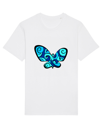 Fluture albastru White