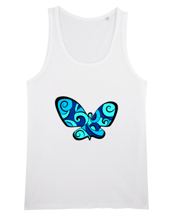 Fluture albastru White