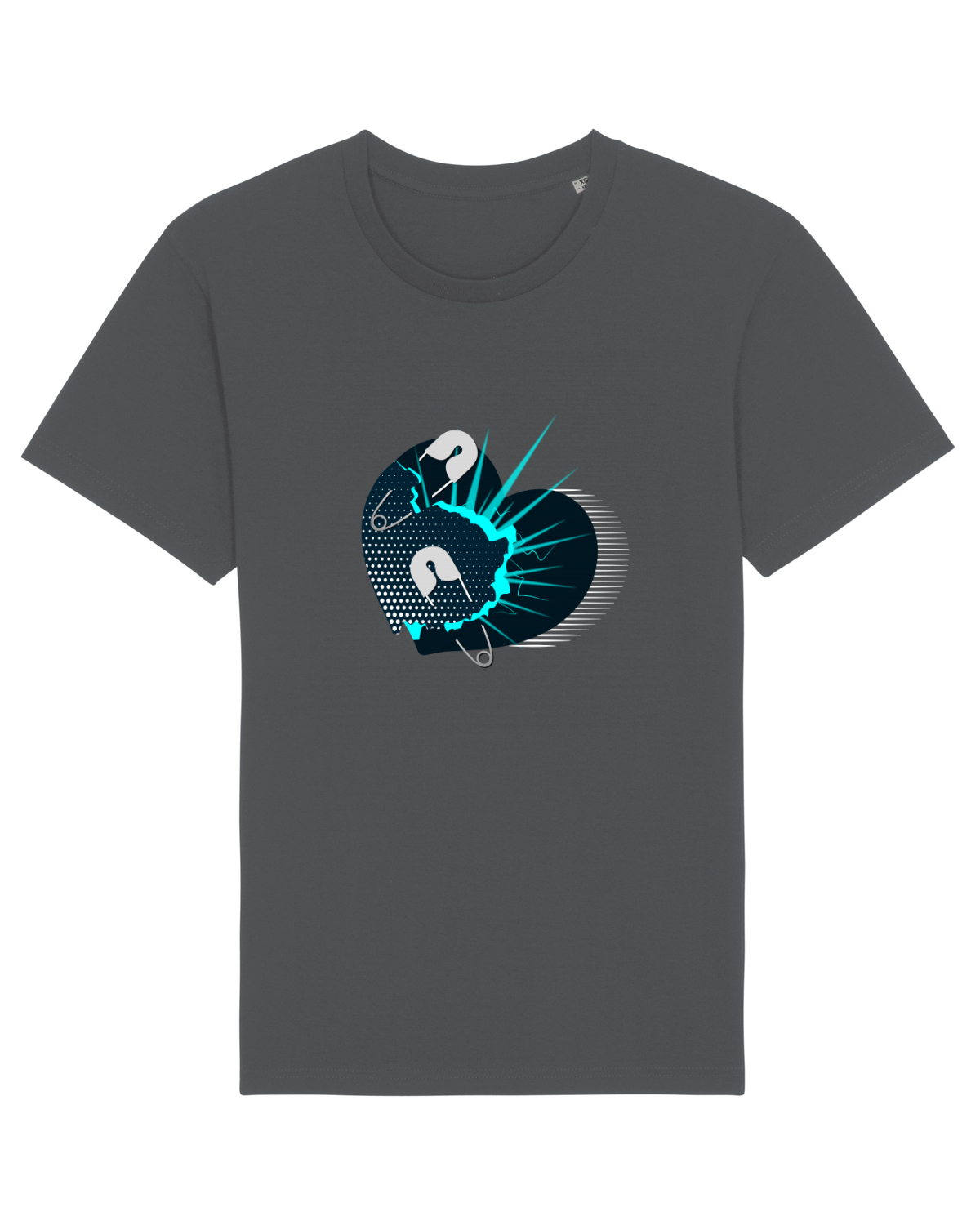 Tricou mânecă scurtă Unisex Rocker Anthracite