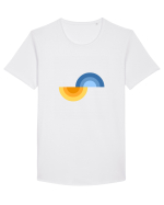 Forme abstracte Tricou mânecă scurtă guler larg Bărbat Skater