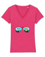Weekend! Tricou mânecă scurtă guler V Damă Evoker