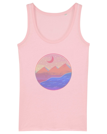 Pyramids - textured style Cotton Pink