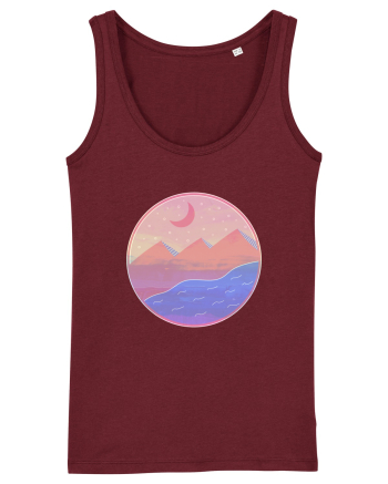 Pyramids - textured style Burgundy