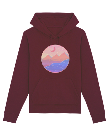 Pyramids - textured style Burgundy