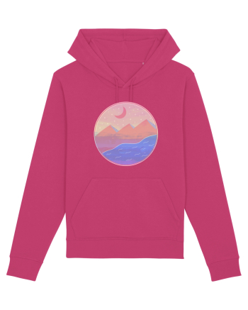 Pyramids - textured style Raspberry