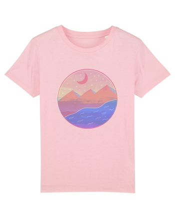 Pyramids - textured style Cotton Pink