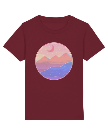 Pyramids - textured style Burgundy