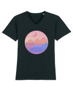 Pyramids - textured style Tricou mânecă scurtă guler V Bărbat Presenter