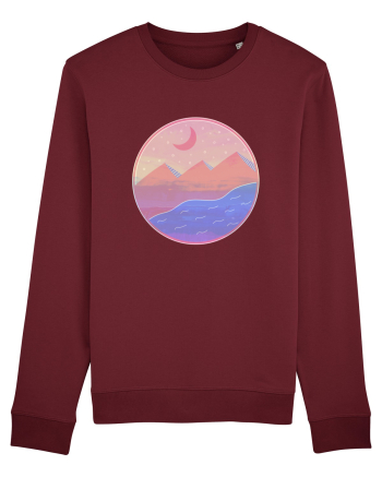 Pyramids - textured style Burgundy