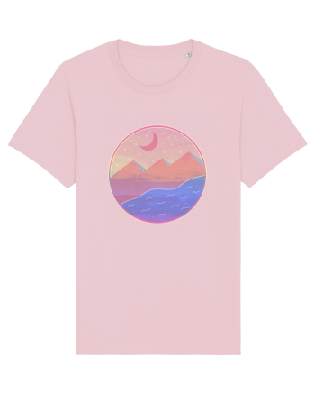 Pyramids - textured style Cotton Pink