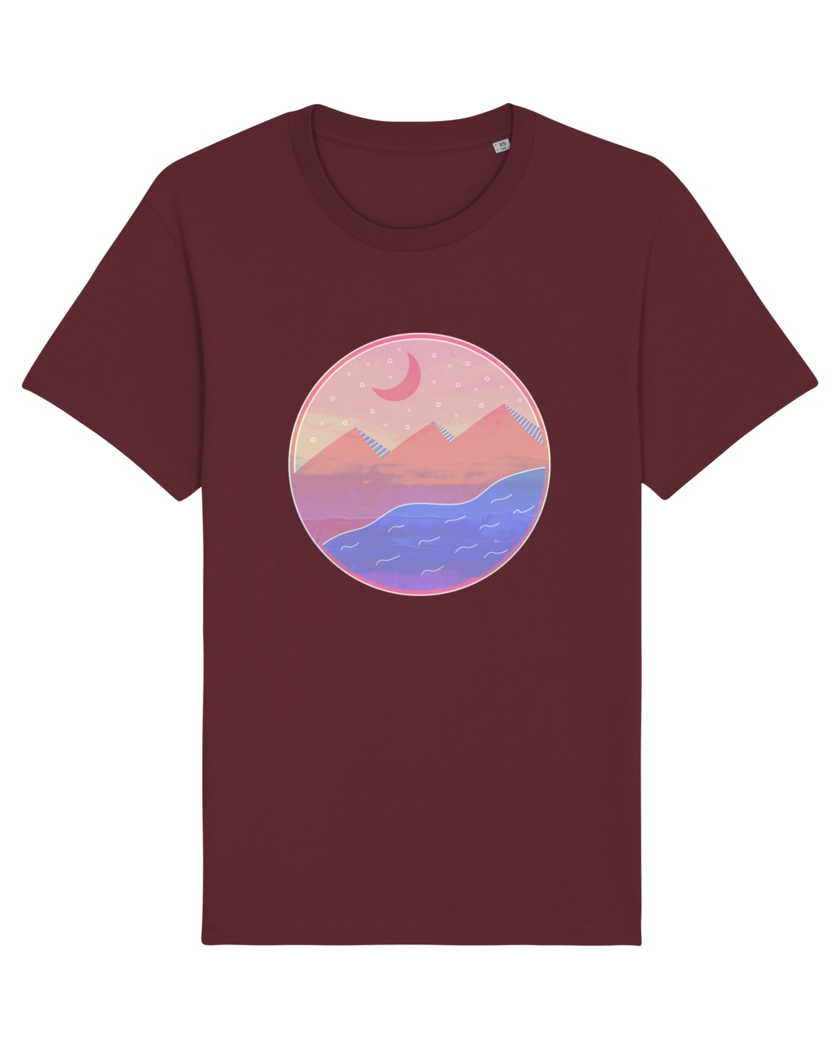 Tricou mânecă scurtă Unisex Rocker Burgundy