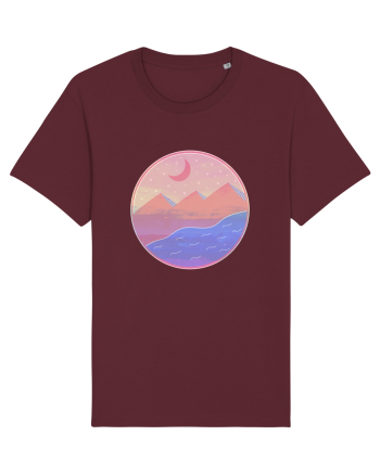 Pyramids - textured style Burgundy