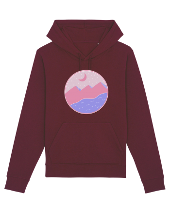 Pyramids - flat style Burgundy