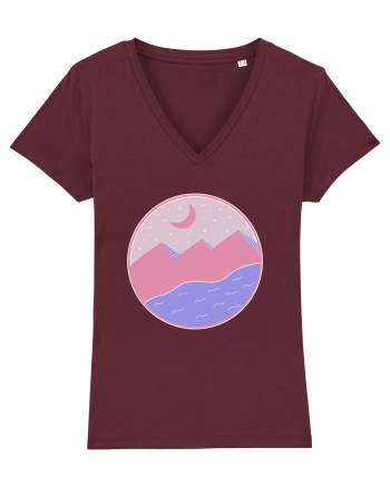 Pyramids - flat style Burgundy