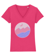 Pyramids - flat style Tricou mânecă scurtă guler V Damă Evoker