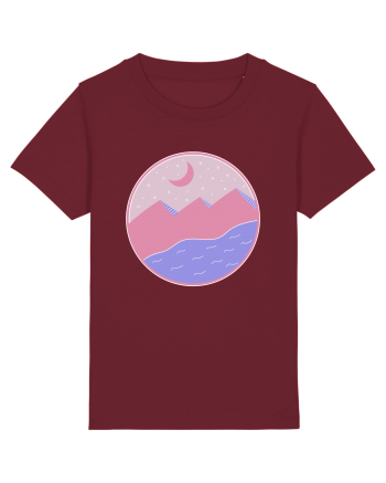 Pyramids - flat style Burgundy