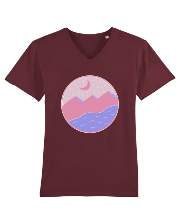 Pyramids - flat style Burgundy